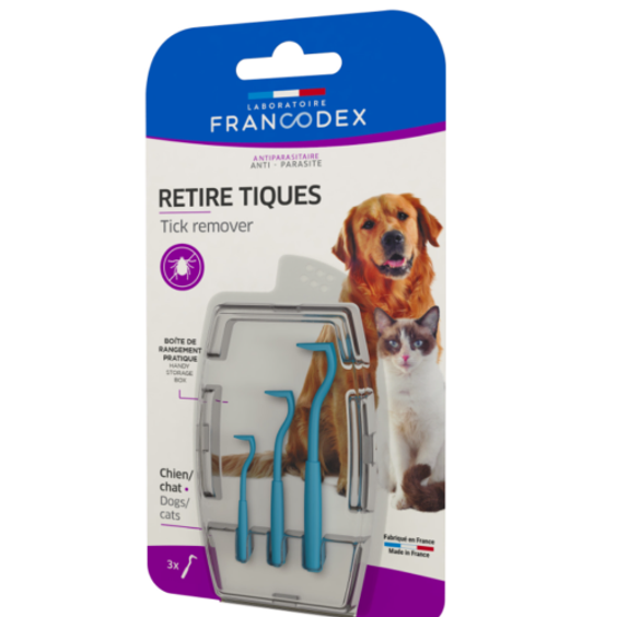 Crochet ou tire tique Francodex pour chien et chat