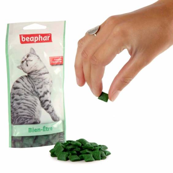 Friandises bien-être pour chat avec herbe à chat anti-stress Beaphar