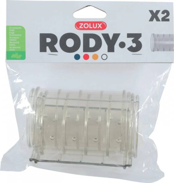 Tube droit Rody 3 transparent pour hamster