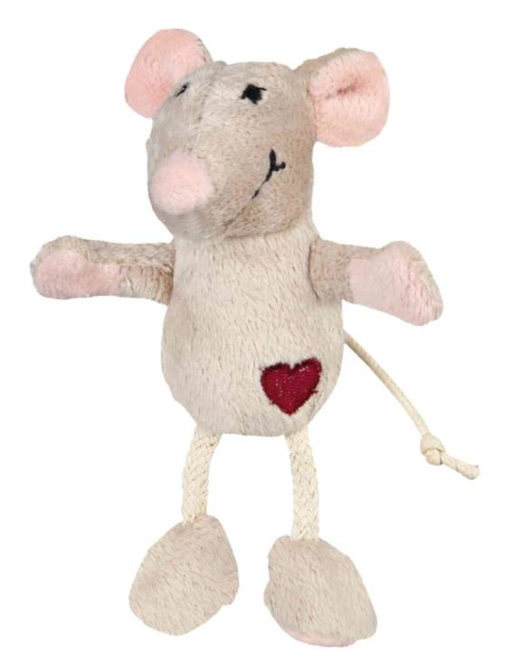 Peluche Souris avec Coeur pour Chat