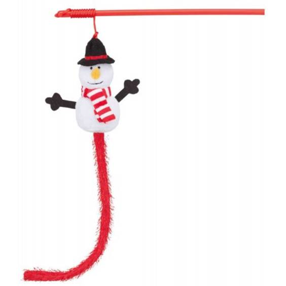 Canne à pêche bonhomme de neige pour chat