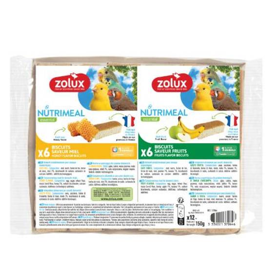 Biscuit Crunchy Cake miel et fruit pour oiseau