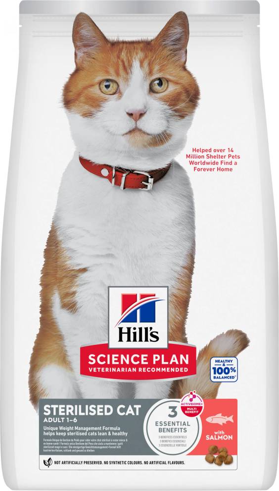 Hill's Science Plan croquettes pour chat stérilisé au saumon