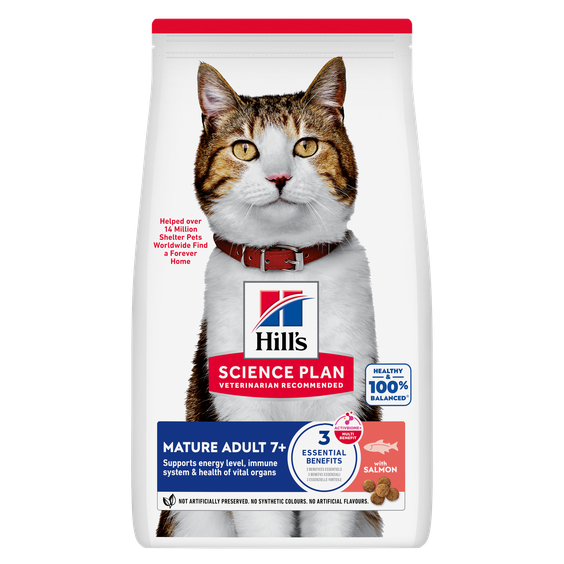 HILL'S Science Plan Mature Adult 7+ pour chat senior au saumon