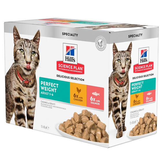 HILL'S Science Plan Adult Perfect Weight pour chat adulte au poulet et au saumon