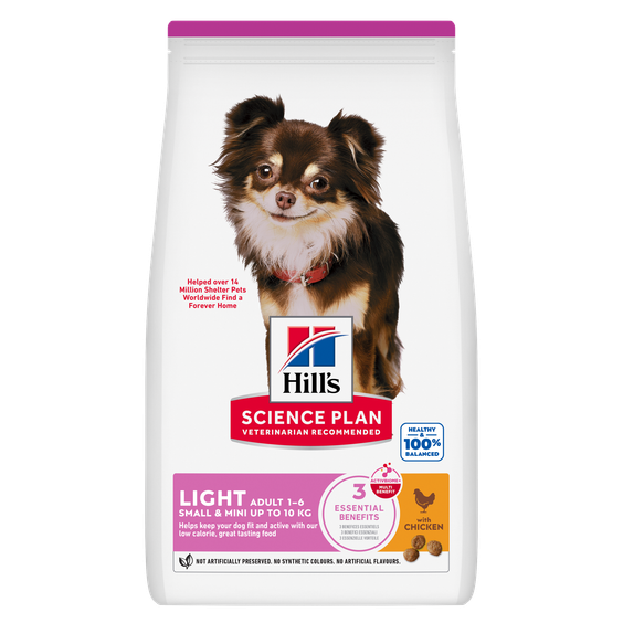 Hill's Science Plan Croquettes Adult Light Small & Mini Poulet pour Chien