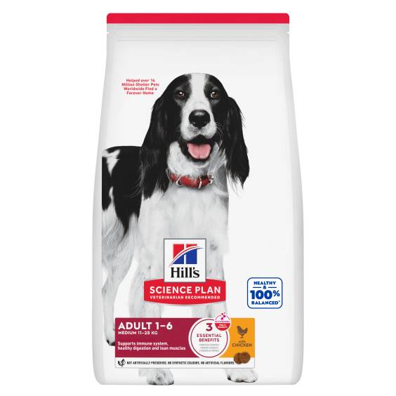 Hill's Science Plan croquettes Adult Medium Poulet pour Chien
