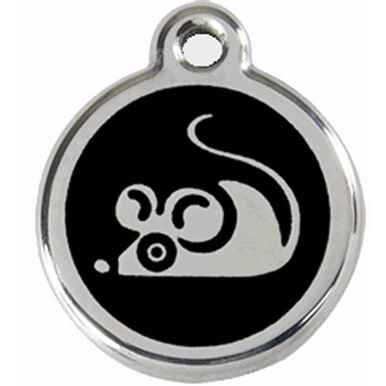 Médaille souris noire petite pour Chat