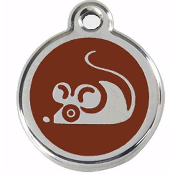 Petite médaille souris marron pour Chat
