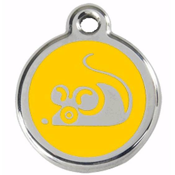 Médaille souris jaune petite pour Chat
