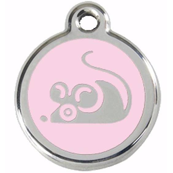 Petite médaille souris rose clair pour Chat