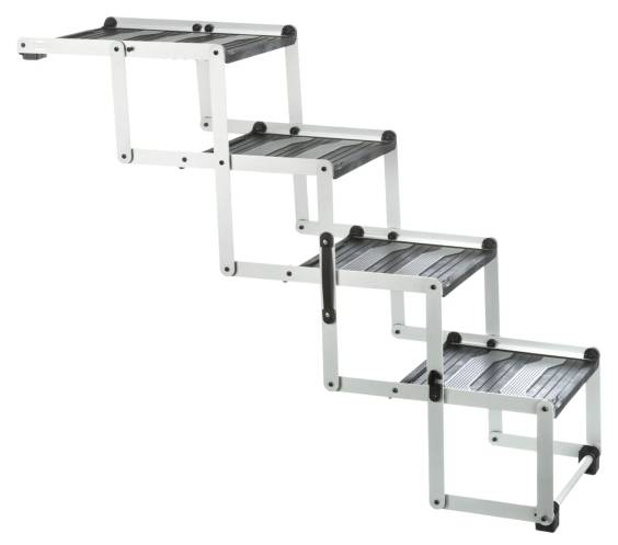 Escalier 4 marches pliantes alu pour chien