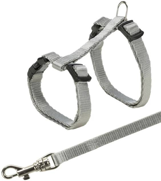 Harnais pour chat et chaton avec laisse à clip