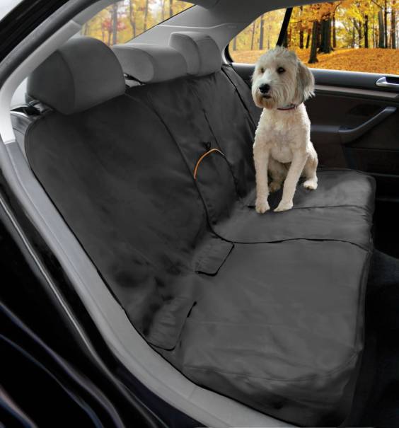 Protection banquette arrière voiture noire pour chien