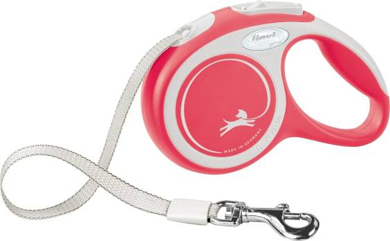 FLEXI Laisse enrouleur pour chien Sangle COMFORT Rouge