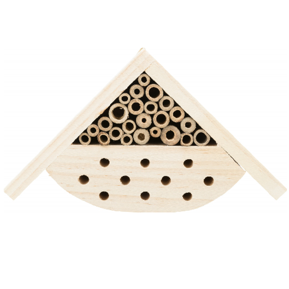 Hôtel à insectes pour abeilles sauvages et guêpes 25x15 cm