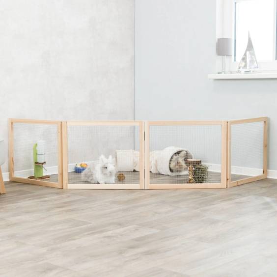 Enclos intérieur pour lapin et rongeur en bois 60 x 50 cm