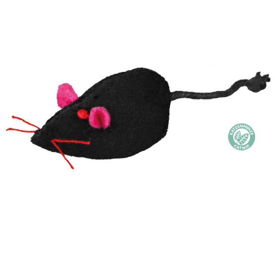 Souris polyester avec catnip 5 cm pour Chat