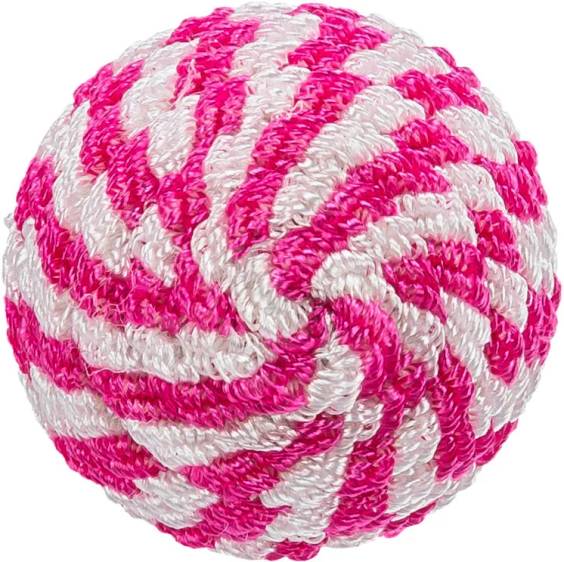 Balle spirale nylon pour chat ø 4,5 cm
