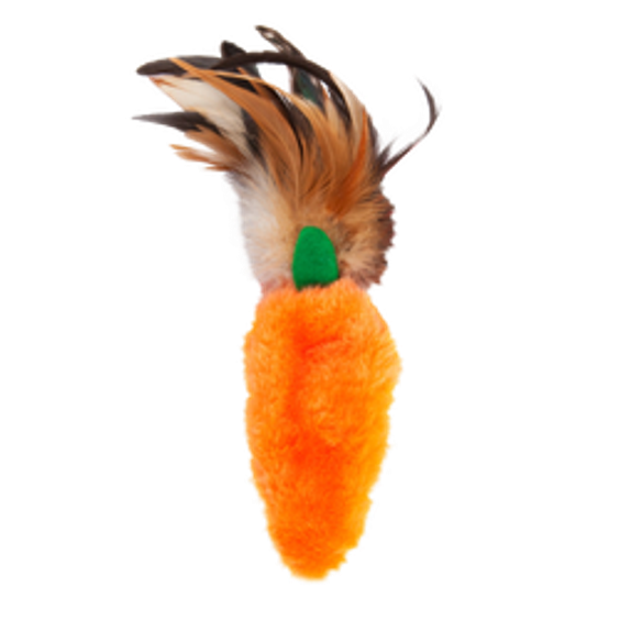 KONG Peluche Refillables Carotte avec plume pour Chat