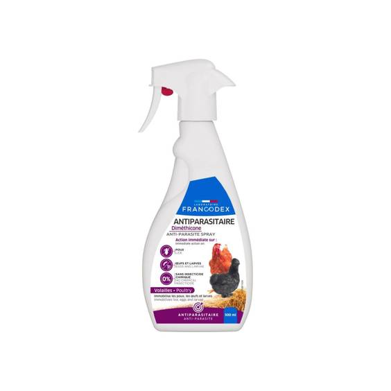 Spray Diméthicone pour Poule 500 ml Francodex