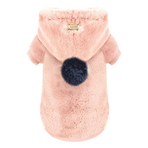 Milk & Pepper Sweat en fourrure rose IRINA pour chien
