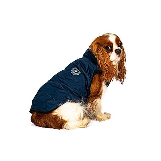 Manteau marine avec intérieur polaire pour chien