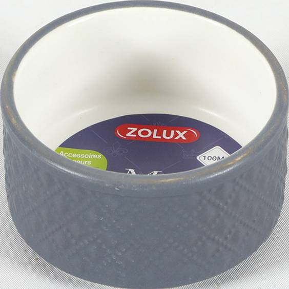 Gamelle Margot Zolux en grès gris pour lapin