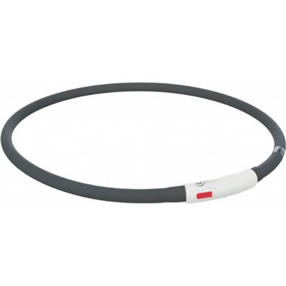Collier USB Flash lumineux gris pour chien