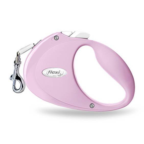 FLEXI Laisse sangle chiot Rose