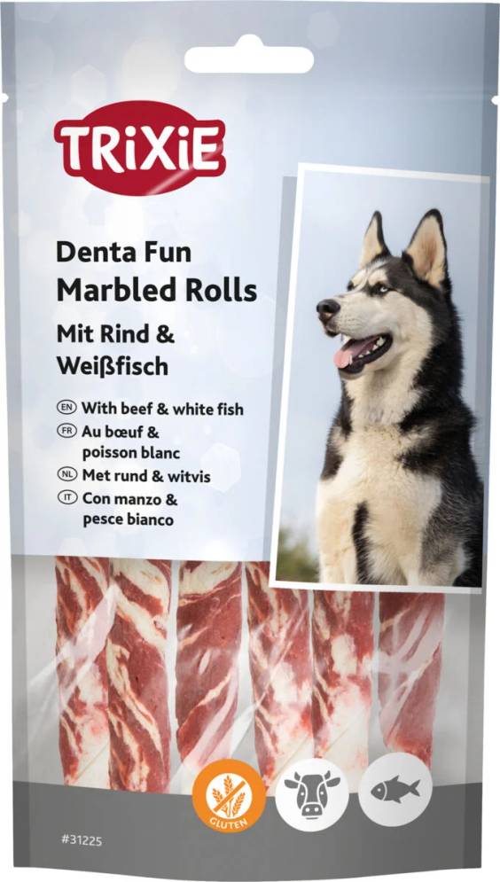 Friandise Denta Fun au boeuf et poisson pour Chien