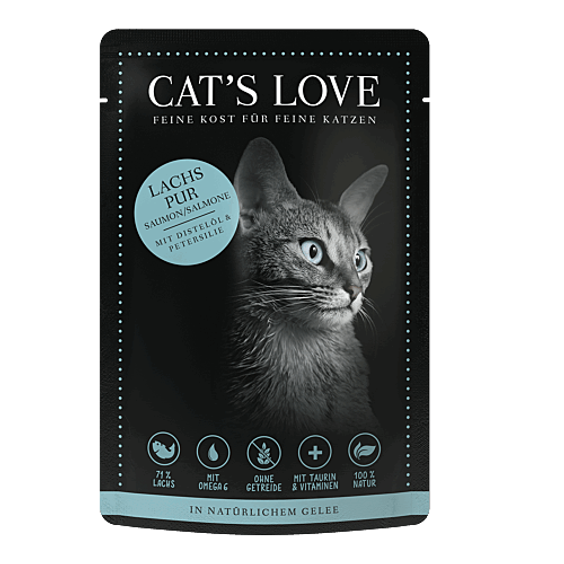 Cat's Love Sachet fraîcheur Saumon sans céréales pour chat
