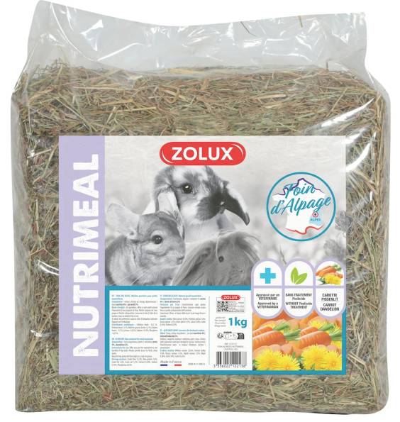 Foin Carotte & Pissenlit Alpages 1 kg pour lapin