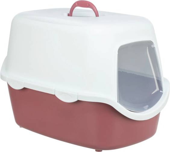 Maison de toilette pour chat Vico avec couvercle baie