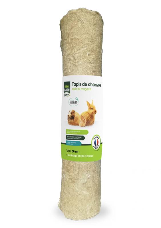 Hami Form Tapis de chanvre rongeur et lapin format économique 120 x 50 cm