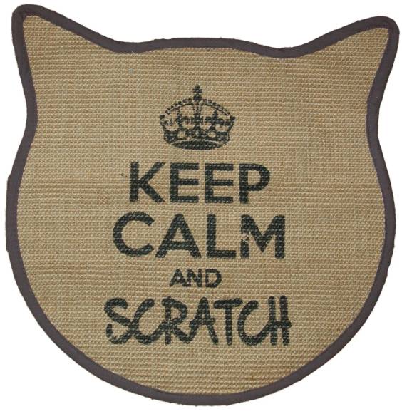 Tapis griffoir tête chat&chaton 43 x 43 cm