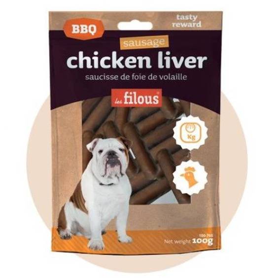 Saucisse foie de volaille 95 % viande pour chien