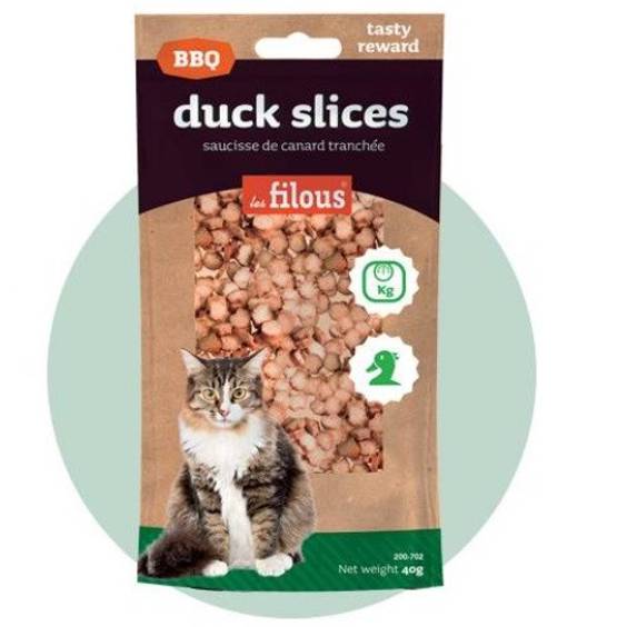 Saucisse de Canard Tranchée 95% viande pour Chat