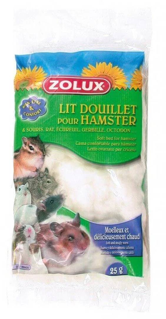 Lit douillet blanc pour hamster
