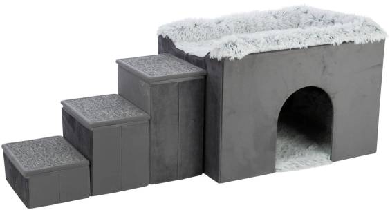 Maison pour chat avec escalier design 119 cm