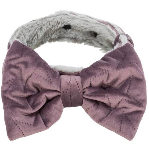 Collier nœud papillon velours pour chien