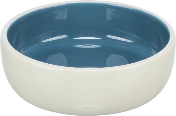 Gamelle en céramique intérieur bleu ⌀13 cm pour chat