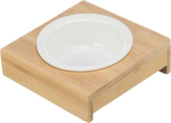 Gamelle chat bois, support bambou Design ø 12 cm