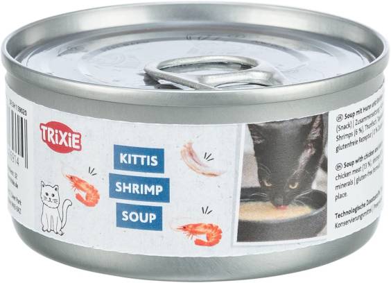 Soupe pour chat, santé des reins préservée, crevettes