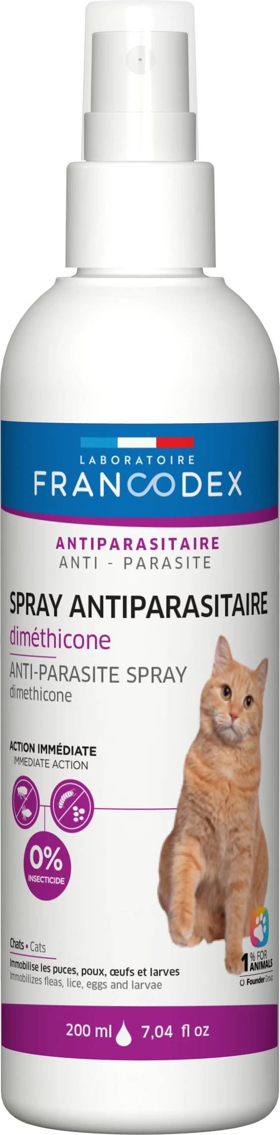 Spray Antiparasitaire chat 200 ml Francodex