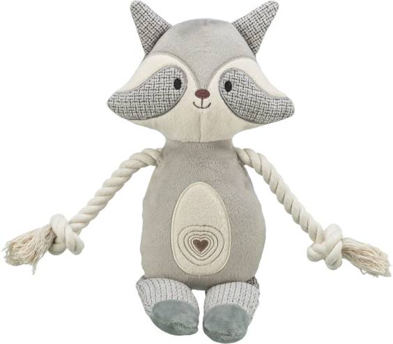 Doudou peluche pour chien raton laveur