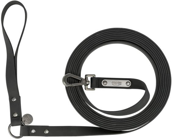 Longe pour chien en PVC noir