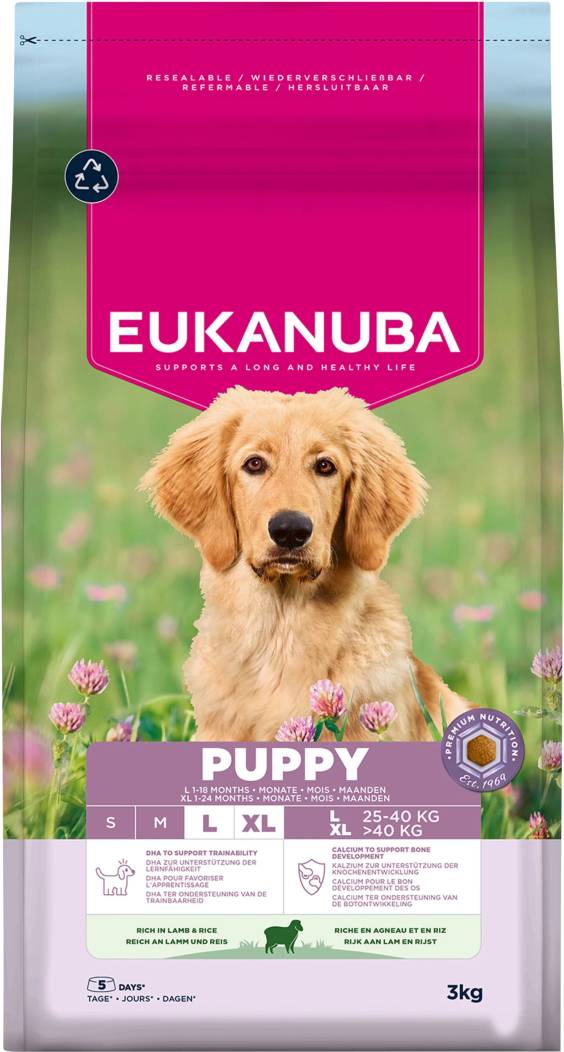 Eukanuba croquettes puppy grand chien agneau riz