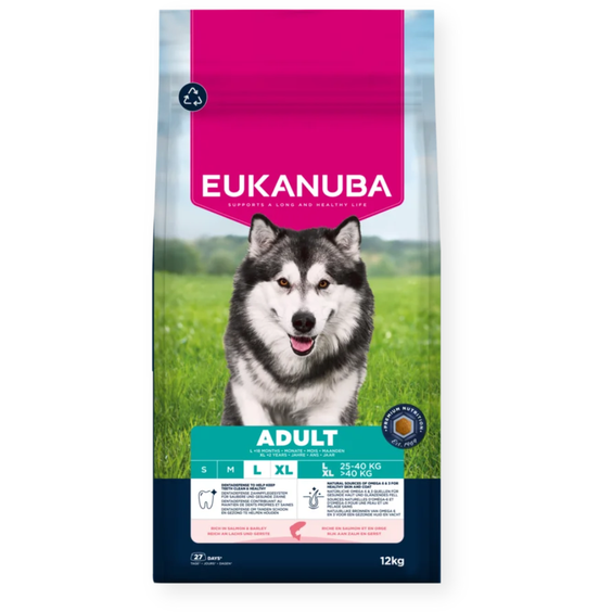 Eukanuba croquettes adulte grand chien au saumon