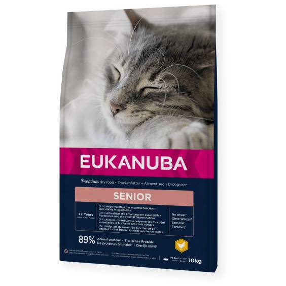 Eukanuba croquettes chat senior au poulet